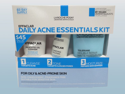 LA ROCHE POSAY EFFACLAR DAILY ACNE ESSENTIALS KIT 2M SUPPLY NWB EXP: 2028 DETAIL