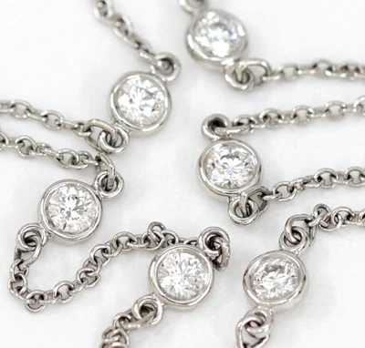 Tiffany & Co. By The Yard 0,40ct Diamant 6P Armband 7" PT950 Peretti mit Box ... - Bild 1 von 4