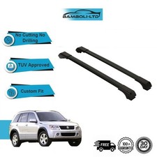Fits Suzuki Grand Vitara 2000-2006 Roof Rack Cross Bars Rails Alu Black Set