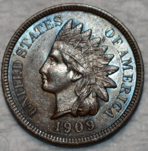 Uncirculated 1909 Indian Head Cent, Razor-Sharp & Fully Lustrous.