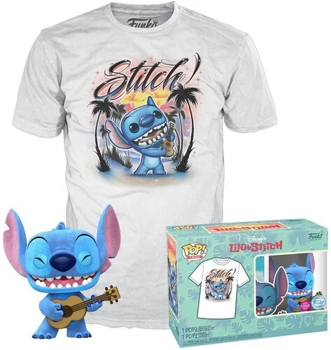 FUNKO POP! & TEE: Lilo & Stitch - Ukelele Stitch (FL) - XL [New ] XL, Vinyl Fi