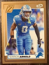 Terrion Arnold 2024 Zenith Third Down Gold Rookie 5/35 Detroit Lions #190￼