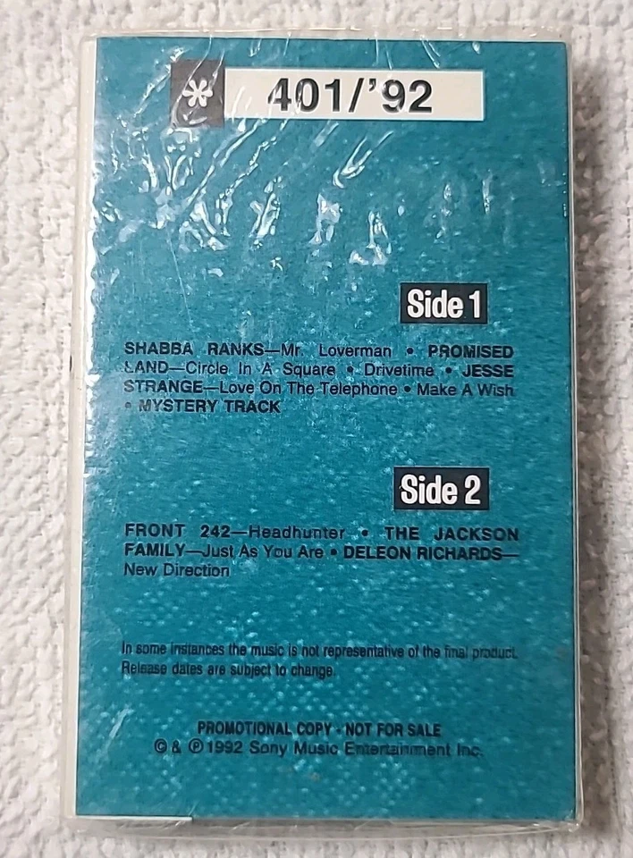Epic Audio Buyways 401 '92 SEALED PROMO Cassette The Jackson Family Shabba Ranks - Image 3 of 4