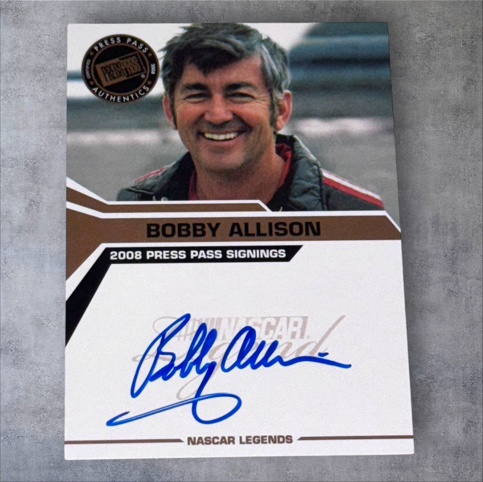 Bobby Allison Autographed Signed Bobby Allison Motorsports PACK PULLED card HOFer CHAMP 2008 PRESS PASS SIGNINGS 