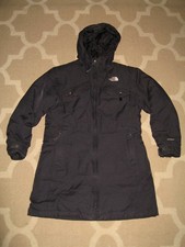 Pre-owned The North Face HyVent Black Parka Coat Girls Size L