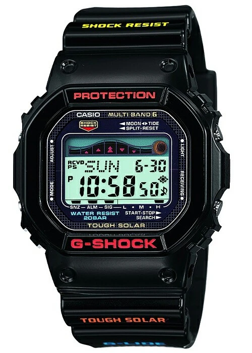 Reloj para hombre CASIO G-Shock GWX-5600-1JF negro G-Lide radio solar resistente
