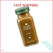 Simply Organic Ground Cumin Seed, 2.31 Ounce Glass Jar, Rich, Warm, Complex Eart