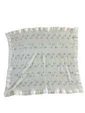 Vintage Baby  Morgan Cozy Balloon Blanket Waffle Weave Satin Edge NO TAG 38x40