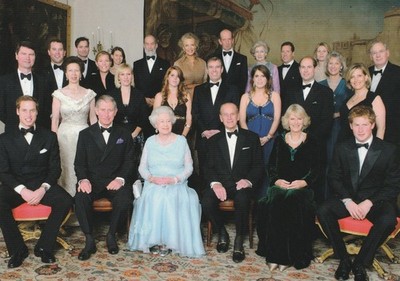 **ORIGINAL POSTKARTE**KÖNIGIN ELIZABETH II.-PHILIP-CAMILLA-CHARLES-WILLIAM-ANNE