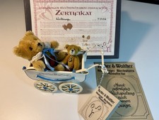 Tucher & Walther Blech-Kinderwagen T 241 b – SET mit 2 Hermann Teddys (1996) OVP