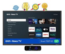 onn. 32" Class Full HD 720P Roku Smart LED TV 100012589 with Remote No Stand