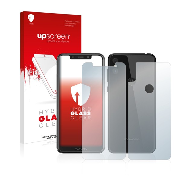 Panzerfolie Schutz Folie Hybrid Glasfolie FüR Motorola One (Vorder + RüCkseite)-image