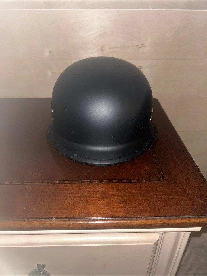 Casco de moto Outlaw T-75 media carcasa XL extra grande negro mate Foto 4 de 4