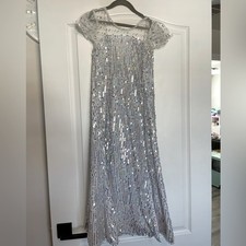 Glittering Silver Kids Formal Dress