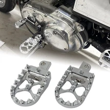 CNC Wide Foot Pegs MX Style Footpegs For Harley Dyna Sportster Fatboy Iron 883