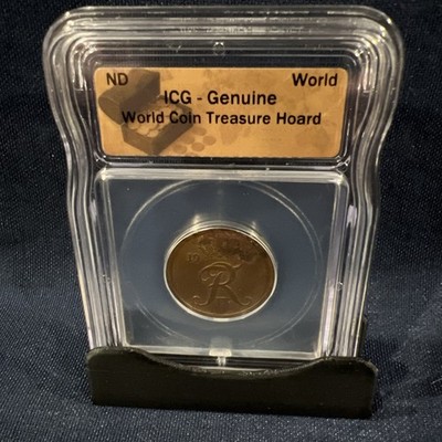Denmark 5 Ore - 1971- ICG Slab - Brass Coin - World Coin Hoard