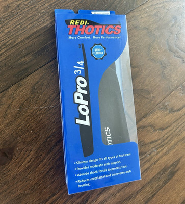 Redi-Thotics LoPro Orthotic Insoles Semi-Flexible 3/4 Length Natural Arch AA