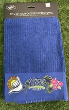CMC Design Good Vibes Tour Caddie Players Golf Towel NEW 22"x44" Blue
