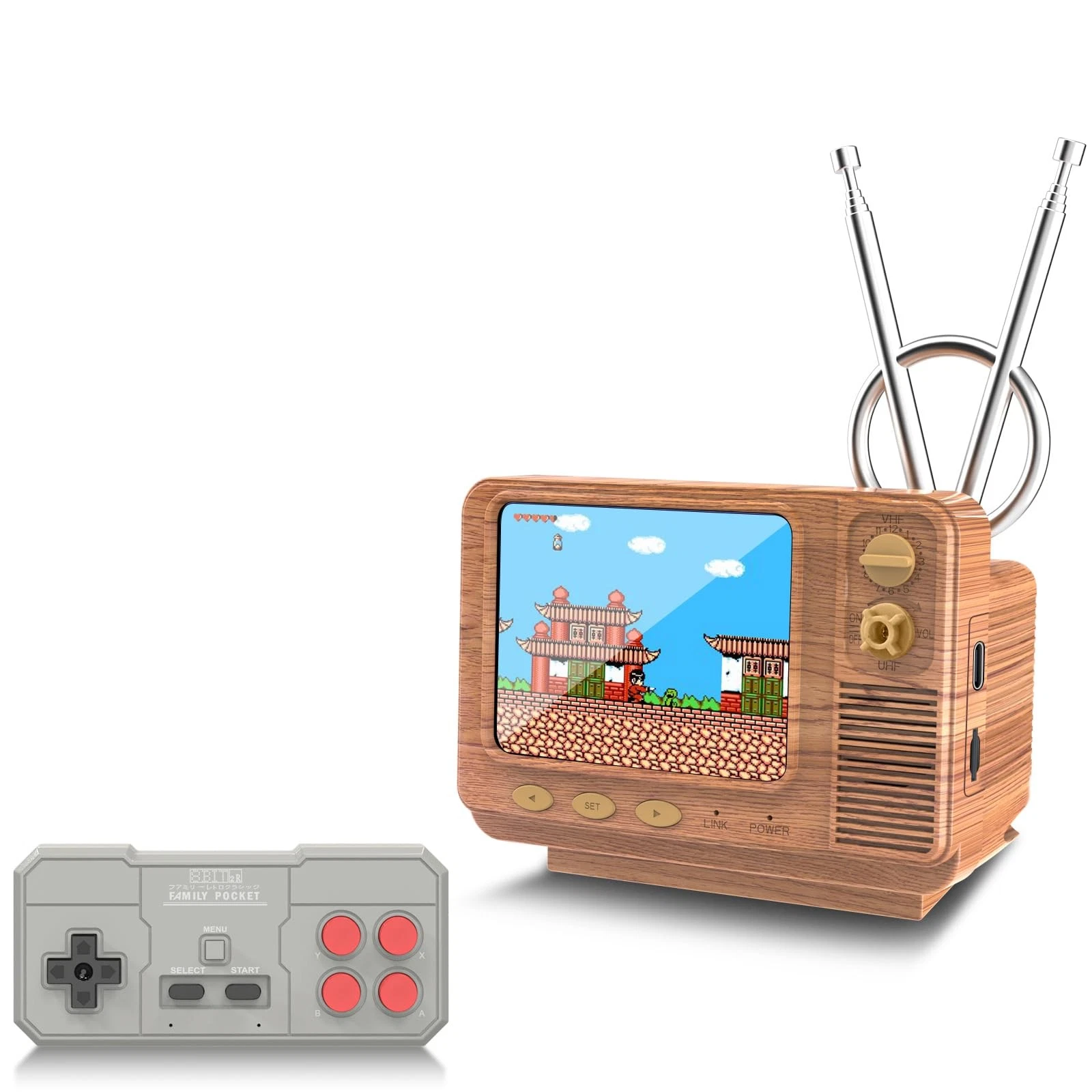 Retro Game Console - JALECO + 168 Classic Games, 2.4G Wireless 2-Player, 3.0 ...