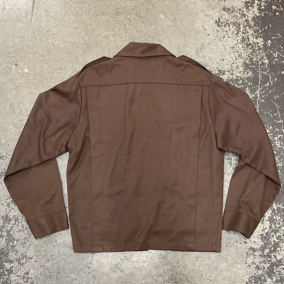 Chaqueta de Trabajo Descendants Tour Años 80 De Colección Punk Marrón Original 40 R Unitog RARA Foto 4 de 4