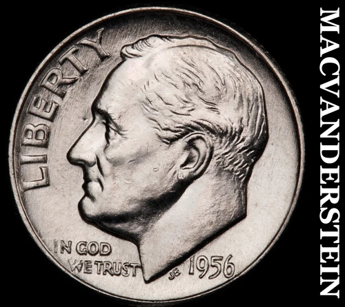 1956-D Roosevelt Dime- Silver Choice Gem Brilliant Uncirculated Luster #i295