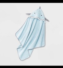 Cloud Island BLUE Shark Infant Hooded Towel NEW