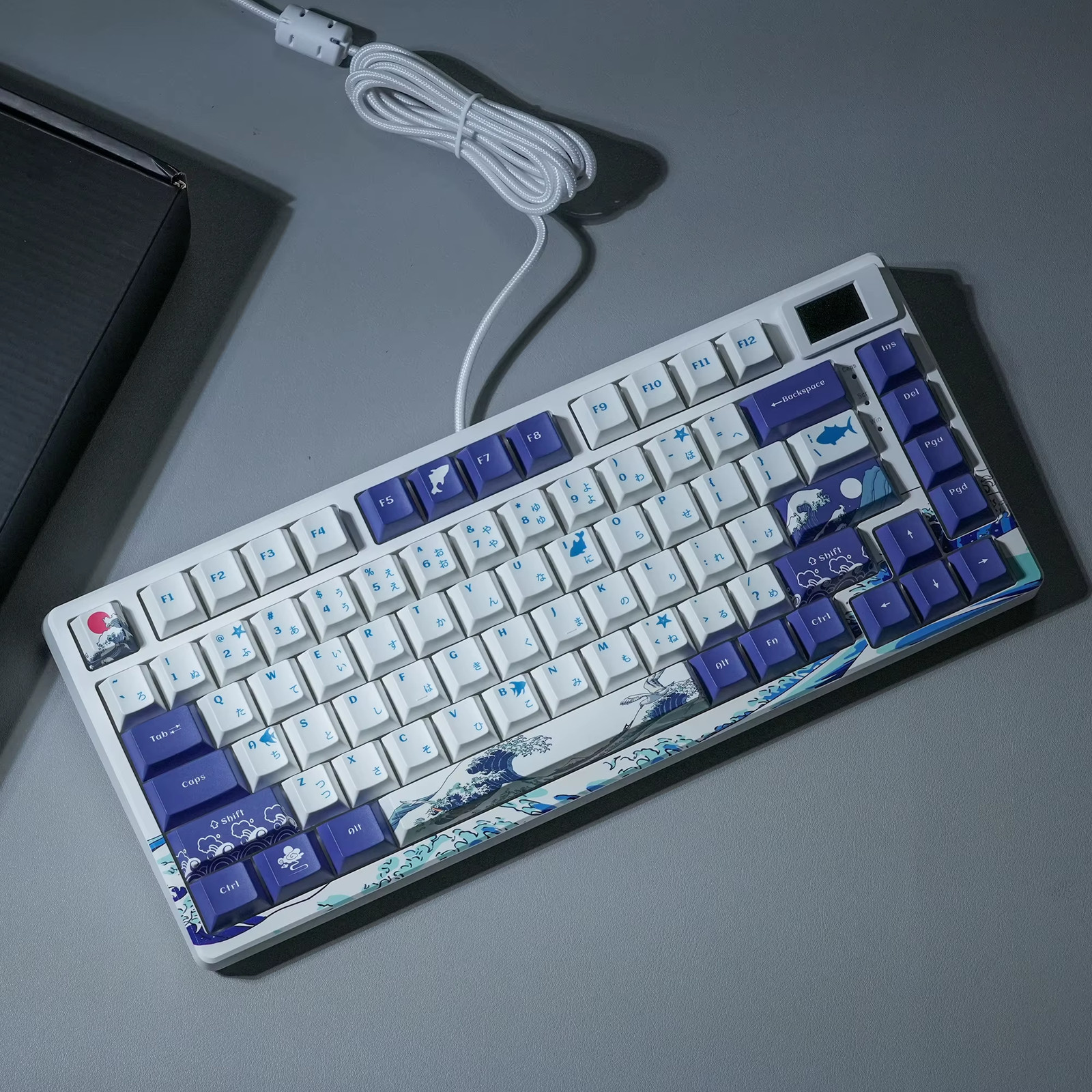 Wired Mechanical Gaming Keyboard with OLED Display Full Key 