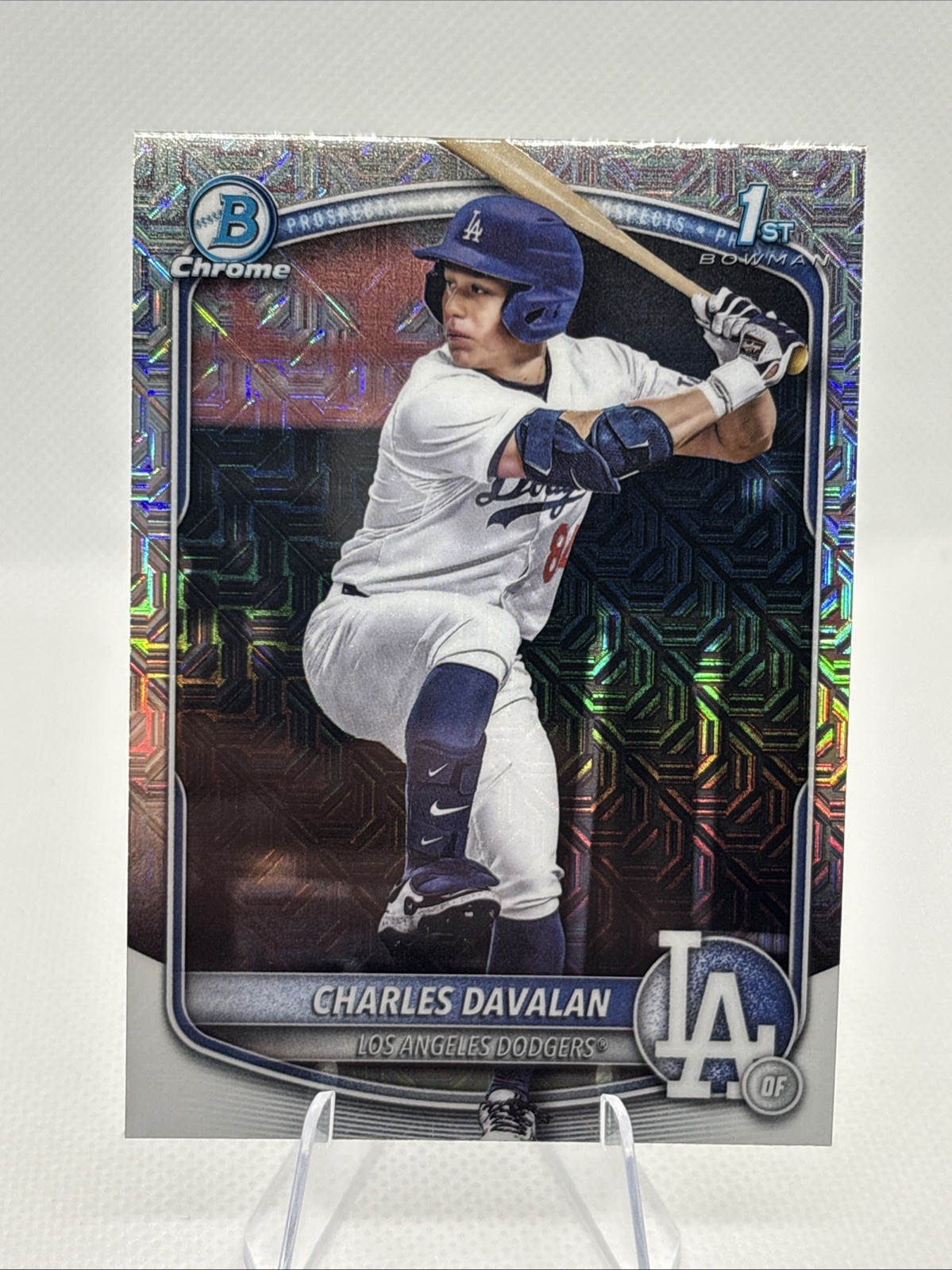 2025 Bowman Draft Charles Davalan Chrome Mojo Refractor 1st #BDC-96 LA Dodgers