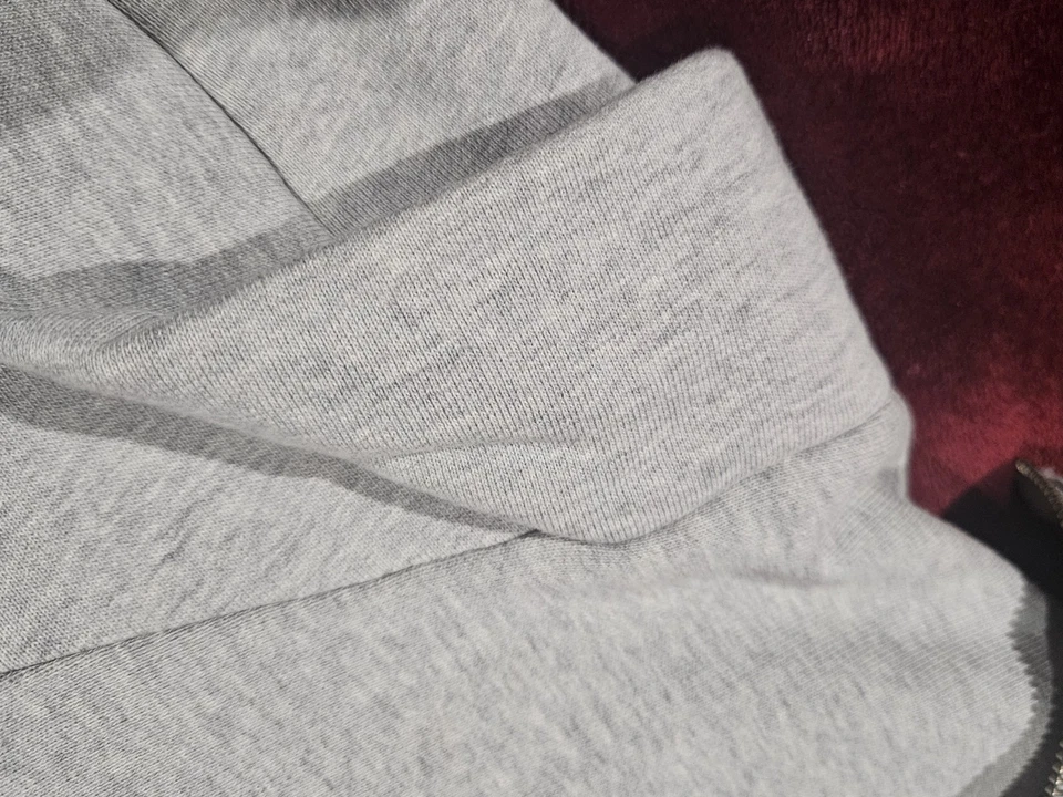 Frame Sporty Half Zip Sweatshirt Womens MD Ruffle Shoulder Fleece Heather Gris - Изображение 4 из 4