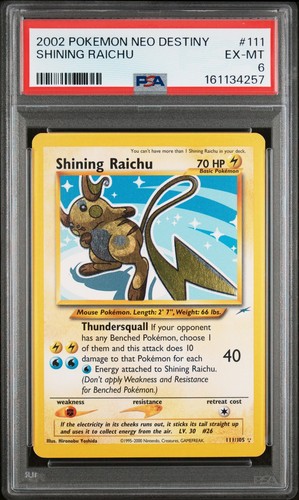 Shining Raichu (Unlimited) graded PSA 6 for sale on eBay