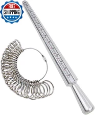 Ring Sizer Measuring Tool Ring Mandrel Ring Measurer Ring Sizing Kit Measure...