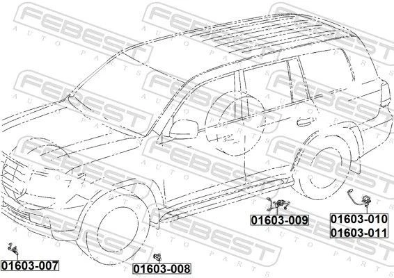 FEBEST Sensor Leuchtweiteregulierung 01603-009 Hinten Rechts für LEXUS LX (J2) - Bild 4 von 4