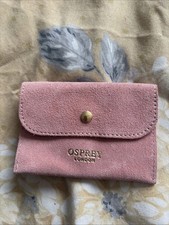 Osprey Pink Suede Jewellery Pouch