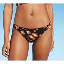 Women's Strappy Side Cheeky Bikini Bottom - Shade  Shore Black Animal M 8-10