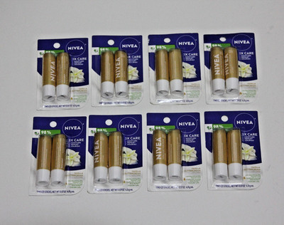 (16) NIVEA VANILLA BUTTERCREAM LIP CARE LIP BALM VITAMIN C E SHEA BUTTER DRY LIP