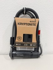 Kryptonite U-Lock Bicycle Lock  Cable - 12mm: Key Lock, Black, Bike Security