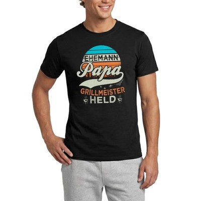 Ehemann Papa Grillmeister Held Vatertag Geschenk Männer T-Shirt