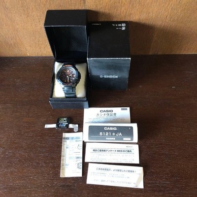 CASIO GW-3000B-1AJF Quartz Black x Orange Watch W/Box Tested Japan Used F/S