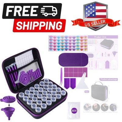 30 Slots Diamond Art Storage Containers for Adults Portable Bead Storage Boxe...