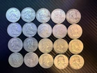 1963 Franklin Half Dollars Roll of 20 - 90% Silver $10 Face