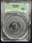 1943  LINCOLN  CENT   CAC  MS66  WITTERBRICK