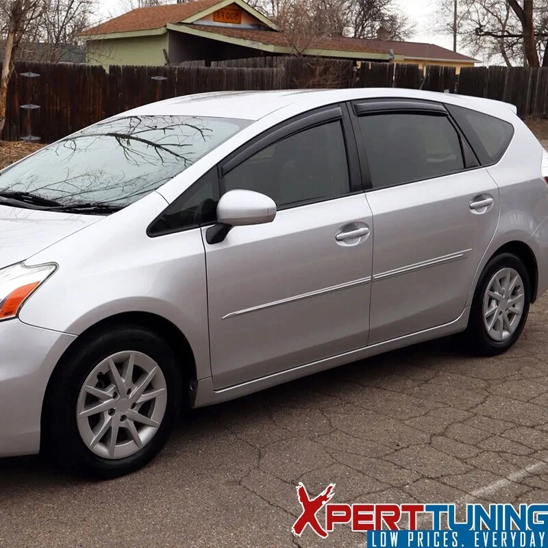 Se adapta a 12-18 Toyota Prius V viseras de ventana ventilación protector de lluvia deflector acrílico 4 piezas Foto 2 de 4