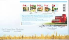 W CANADA 2350 FDC FLAGS ON HISTORIC MILLS SOUVENIR SHEET FIRST DAY COVER