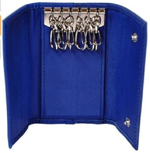 Genuine Leather Key Chain Pouch and Credit Card Holder with Case Note