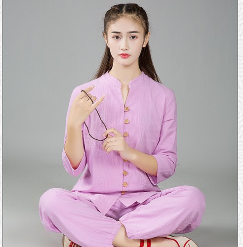 KungFu Tang fu Unisex Tai Chi Uniforms Clothing YOGA Fitness Zen Clothes (button - Picture 9 of 9