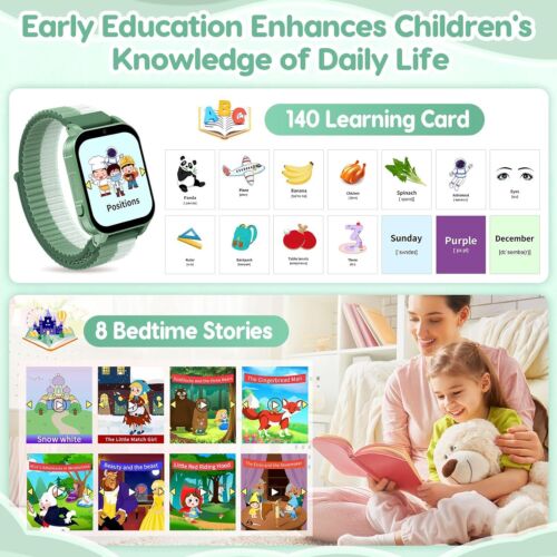 Smartwatch für Kinder mit 30 Puzzle Spiele Kamera Musik Schrittzähler Jungen Mädchen Geschenk - Bild 23 von 41