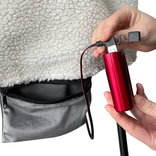 Dining Chair Warmer Sherpa Cushion Usb Charging Electric Warming with 3 - Picture 3 of 11