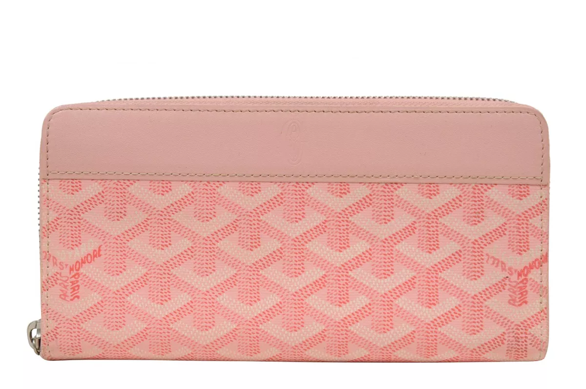 Goyard card holder shop pink