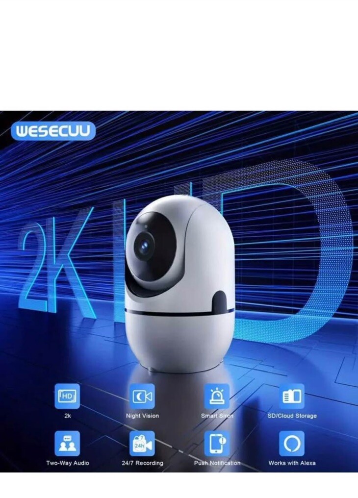 2X 360° 2.4&5Ghz Smart Security Camera For Home Pet Camera Cat Dog Indoor Camera-image