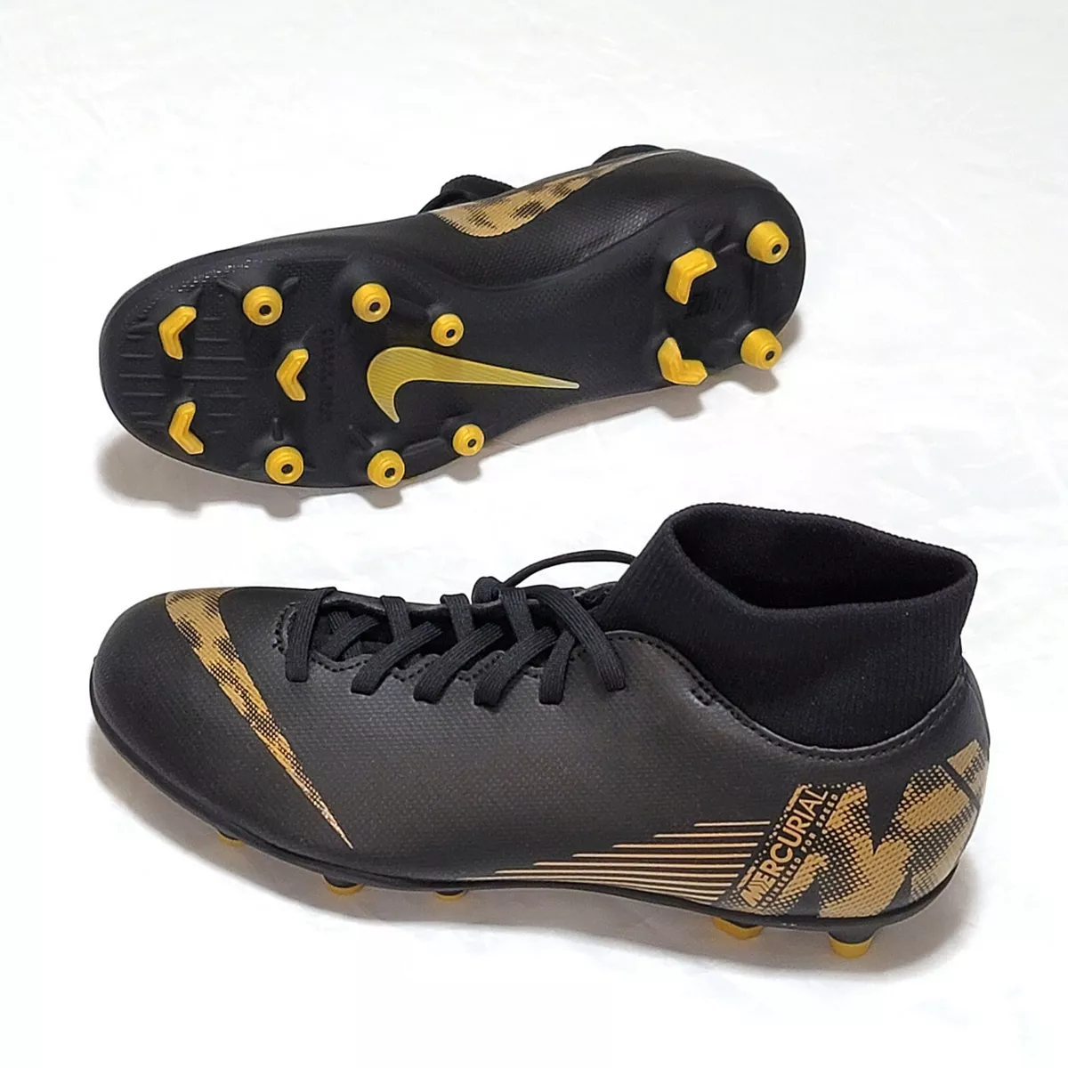 Polar aluminio Estados Unidos Mens Nike Mercurial Superfly 6 Club FG/MG Soccer Size 7 Black Gold  AH7363-077 | eBay